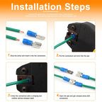 280PCS Wire Connector Kit Male Female Insulated Terminals Cold Crimp Terminals Assorted Crimp Terminals Spade
