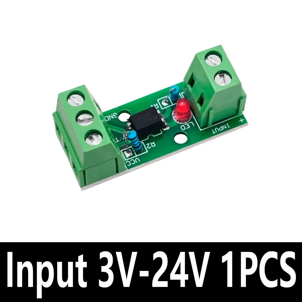 1~20PCS 3V~24V 1 Channel Way Optocoupler Isolation Module PC817 EL817 Photoelectric Isolator Rail Holder PLC Drive Motor Board