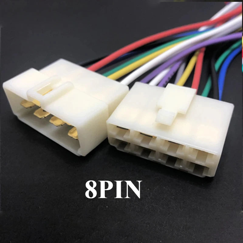 1Set 1/2/3/4/6/8P 6.3mm Automobile Harness Connector 15cm High Current Equipment Cable Male Female Plug Butt Joint 0.75mm2 18AWG