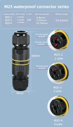 IP68 Waterproof Joint Wire Quick Connection Connector 2 3 4 Pin Solderless LED Lamp Electric Wiring Outdoor Rainproof Terminal