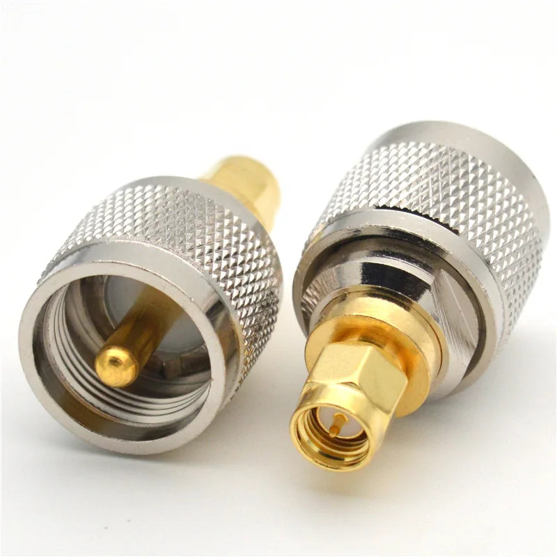 RF Connector SMA to SMA BNC UHF N Male Female Adapter RP SMA to PL259 SO239 Straight Copper Brass Converter