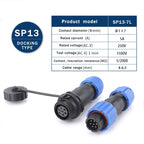 SP13 Waterproof Aviation Connector IP68 Cable to Cable In-line Plug Socket 2 3 4 5 6 7 9 Pin Circular Connector Adapter Kit