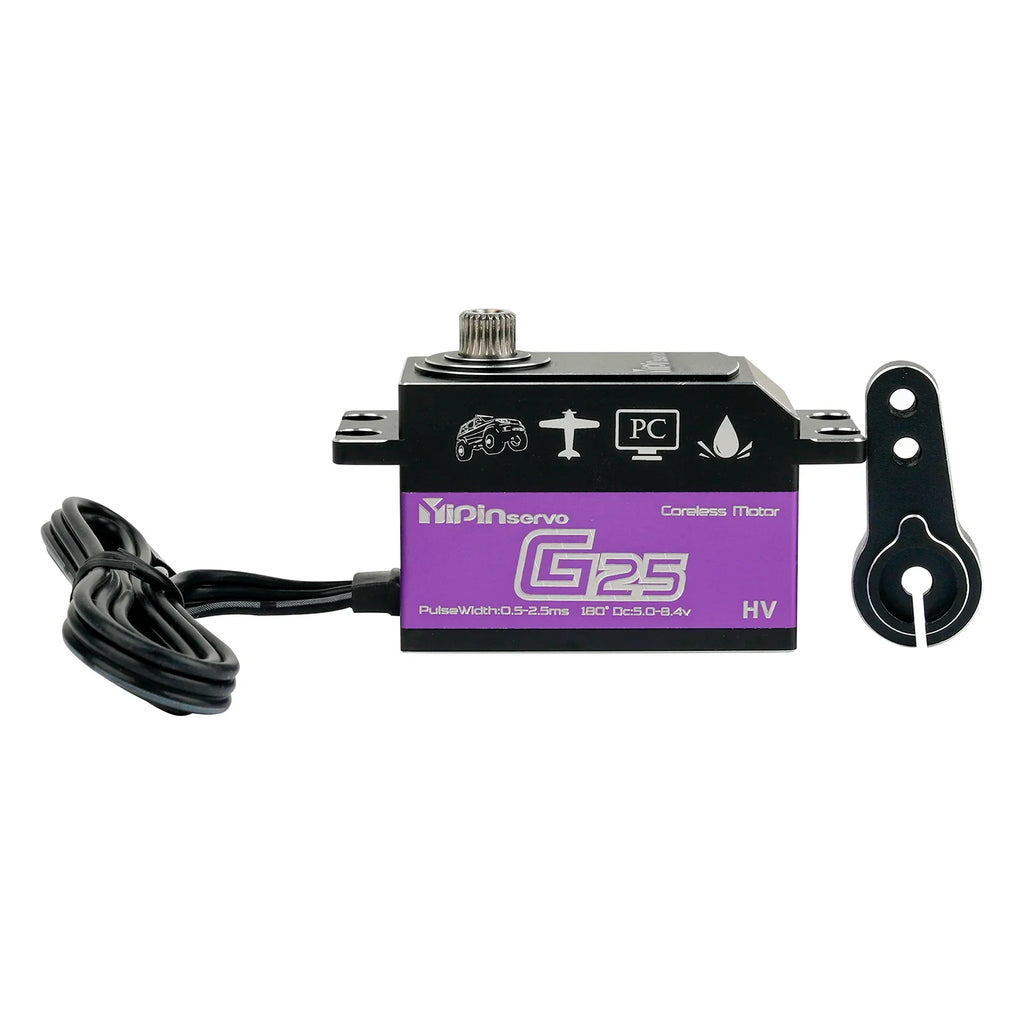 25KG Digital Servo 7.4V 180/270 Degree High Torque Coreless Motor RC Servos Rock Climbing Car Model Robot DIY Industrial Servo