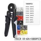 Crimping Pliers Tubular Terminal Hand Tools HSC8 6 - 4A 0.25 - 10mm2 6 - 6A 0.25 - 6mm2 Electrical Mini Wire Ferrule Clamp Kit