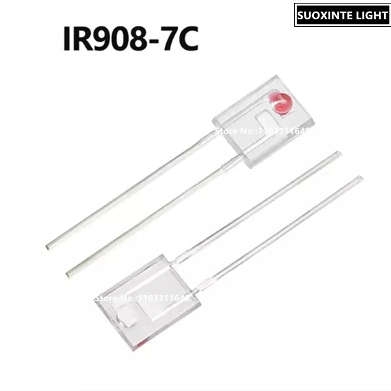 IR908-7C PT908-7C Photodiode Receiving Tube Infrared Pair Tube Side Photoelectric Crystal Infrared Transmitting Tube