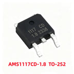 50/100Pcs AMS1117-1.2V 1.5V 1.8V 2.5V 3.3V ADJ SOT-223 SOT-89 AMS1117CD-5.0 TO-252 Adjustable/Fixed Low Dropout Linear Regulator