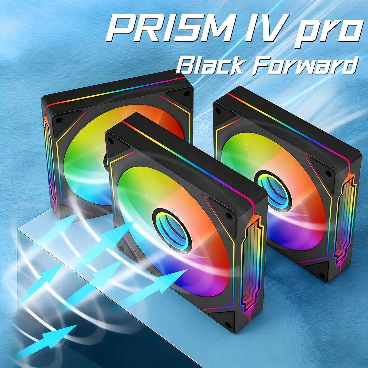 LDPCSJ 14cm ARGB PWM Quiet Computer Cooling Fan, LDPCSJ PRISM 4PRO PC Case Fan 61.5CFM High Airflow 650-1800RPM 12V 4 Pin Fan