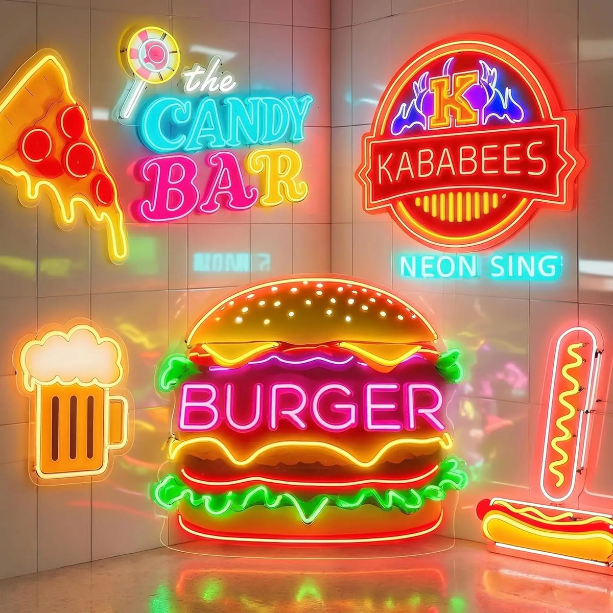Wakklia Custom Logo Neon Sign, UV Printed Store Neon Sign Customizable Large, Custom LED Logo Sign, Images Print Customized for