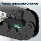 Denswire RJ45 Crimp Tool for Cat5 Cat5e Cat6, RJ-11, 6P/RJ-12, 8P/RJ-45 Crimp, Cut and Strip Ethernet Crimper Networking Tools