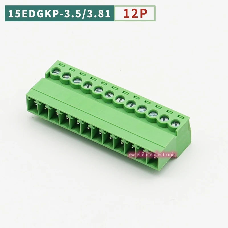 5/10PCS Aerial Butt Welding Type 15EDGRK-3.5mm 3.81mm Plug-in Terminal Block 3.5mm 3.81mm Pitch 2/3/4/5/6/7-12P Female Socket