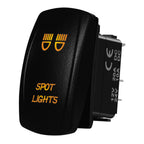 Marine Boat Rocker Switch 12/24V Orange Backlit Anchor Beacon Up Down Button ON OFF/ON OFF ON Momentary Toggle Switch Waterproof