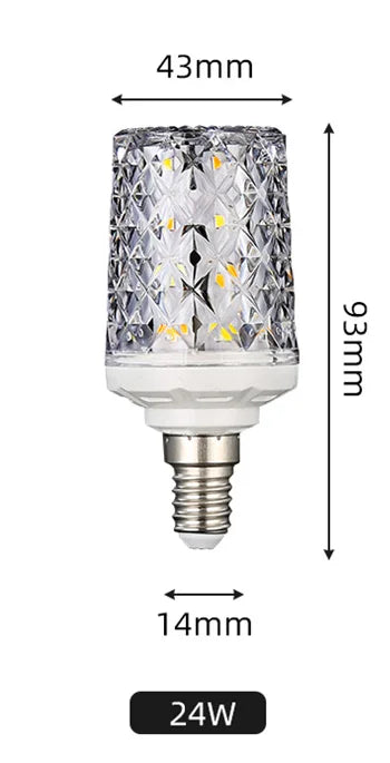 E14 E27 Led Corn Bulb 24W 30W 40W 50W Lamp Chandelier Decorative Living Light SMD5730 Chip Small Warm Replace Halogen Home Room