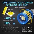 2x Upgraded W5W 2825 175  T10 LED CANBUS 12V 8W 950Lm Car Interior Side Light 194 3030 SMD Replacement for Cars Trucks