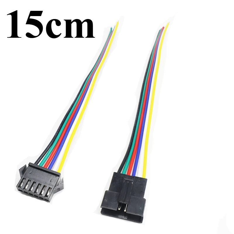 6Pair 2pin 3pin 4pin 5pin 6Pin Led Connector Male/female JST SM 2.54 Plug Connector Wire Cable for Led Strip Light Lamp Driver