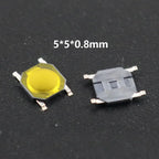 10Pcs/Lot Touch Tact Waterproof Switch Kit 4x4/5x5/4.5x4.5 SMT Micro Tactile Push Button Touch Switch 4 Pin LCD Monitor Repair ﻿