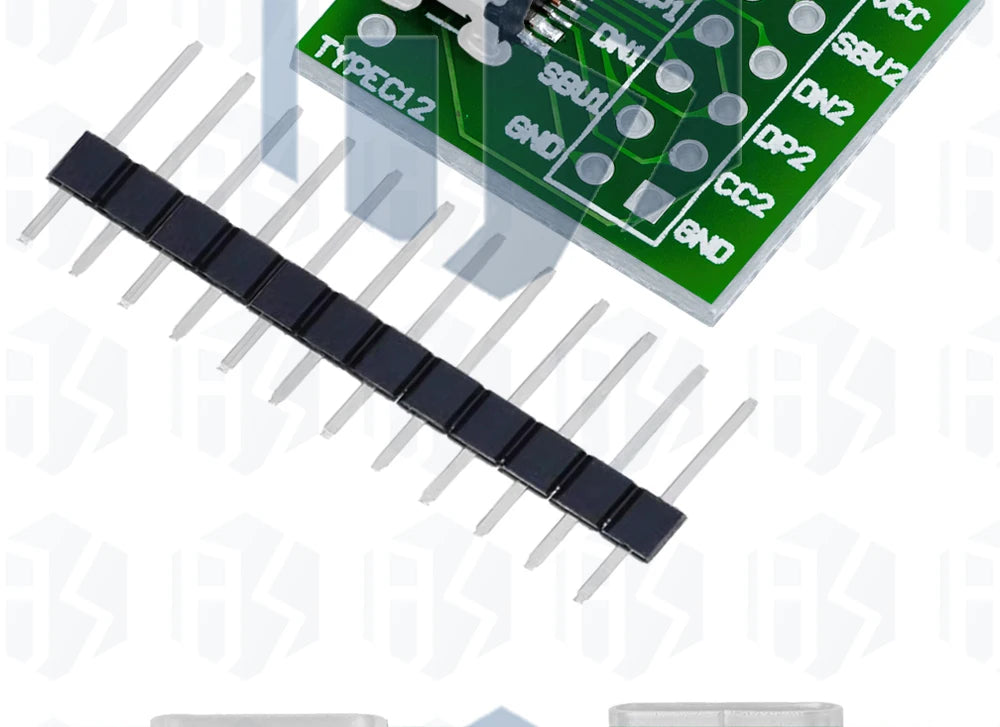 1~10PCS 5‌v 3a USB-C to DIP Breakout Board - Type-C Female Solderable Adapter with 24-pin Header for PCB Prototyping