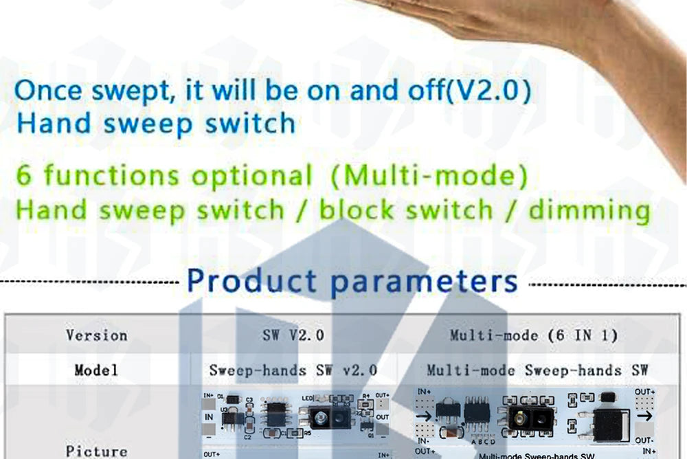 Touch Switch Capacitive Module 5V-24V 3A LED Dimming Control Lamps Active Components Short Distance Scan Sweep Hand Sensor Touc