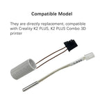 For Creality K2 Plus Parts K2 Plus Hotend Cable 350°C Ceramic Heating Tube Thermistor Temperature Sensor K2 Plus Accessories