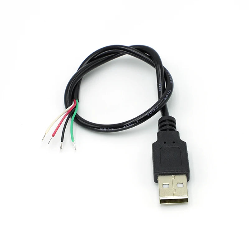 30cm Power Supply Cable 2 Pin USB 2.0 A Female Male 4 Pin Wire Jack Charger Charging Cord Extension Connector DIY 5V Line