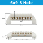 OMCH Terminal Bar 7x10 9x14mm Brass Ground Neutral Block High Conductivity Bridge Connector for Power Distribution Cabinet