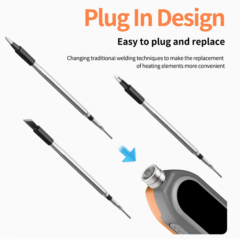 USB 1400mAh Battery Intelligent Soldering Iron Type C Interface Wireless Temperature Control High-power Solder Welding Iron Tool