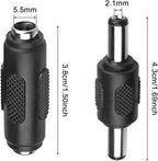 DC Power Connector Adapter Male Female Jack Socket Plug Barrel Connector 5.5x2.1mm 12V/24V For CCTV Security Camera LED Strip