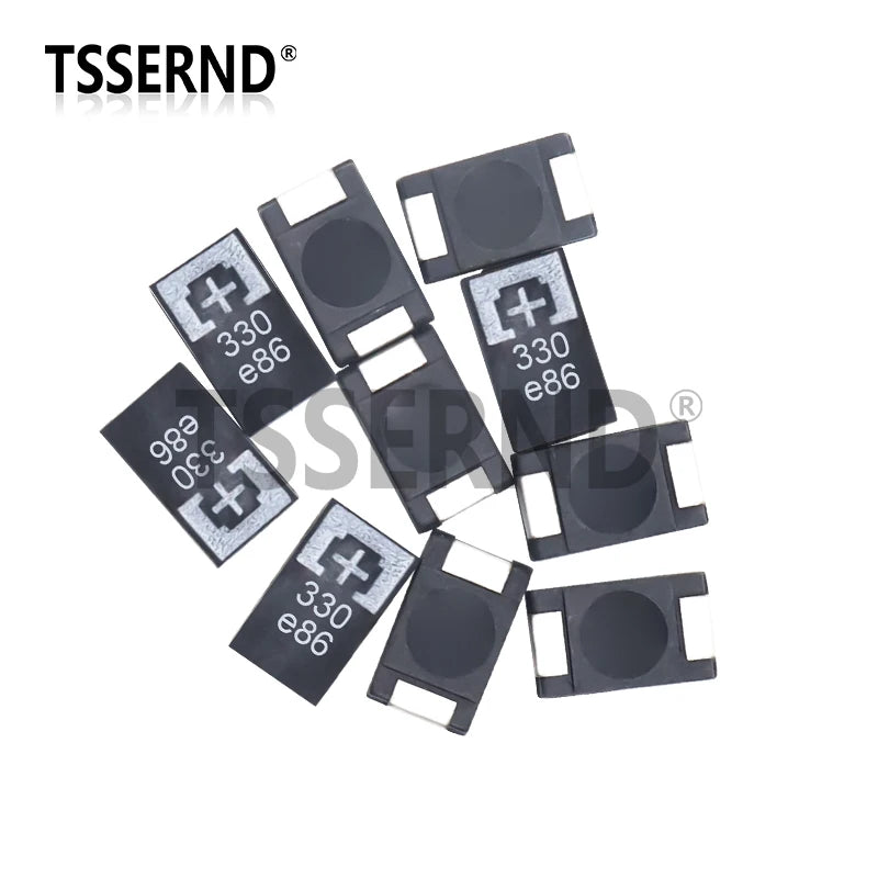 10PCS 2R5TPE330M9 330UF 2R5TPE470M9 470UF 2.5V 330 6.3V SMD Tantalum Capacitors Polymer POSCAP Low ESR Type D Ultra-Thin 7343