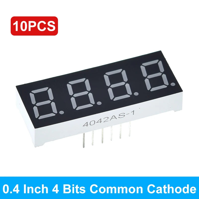 0.4 Inch Digital Tube LED Display 1Bit 2 Bit 3 Bit 4 Bit Clock Common Anode Cathode 0.4" 7 Segment Led DIY Red Board for arduino