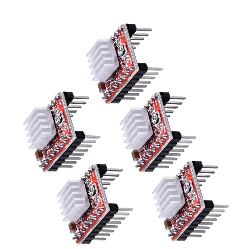 1/5pcs A4988 Driver Board 3D Printer Accessories Ramps 1.4 A4988 Stepper Motor Driver with Heat Sink for 3D Printer Parts
