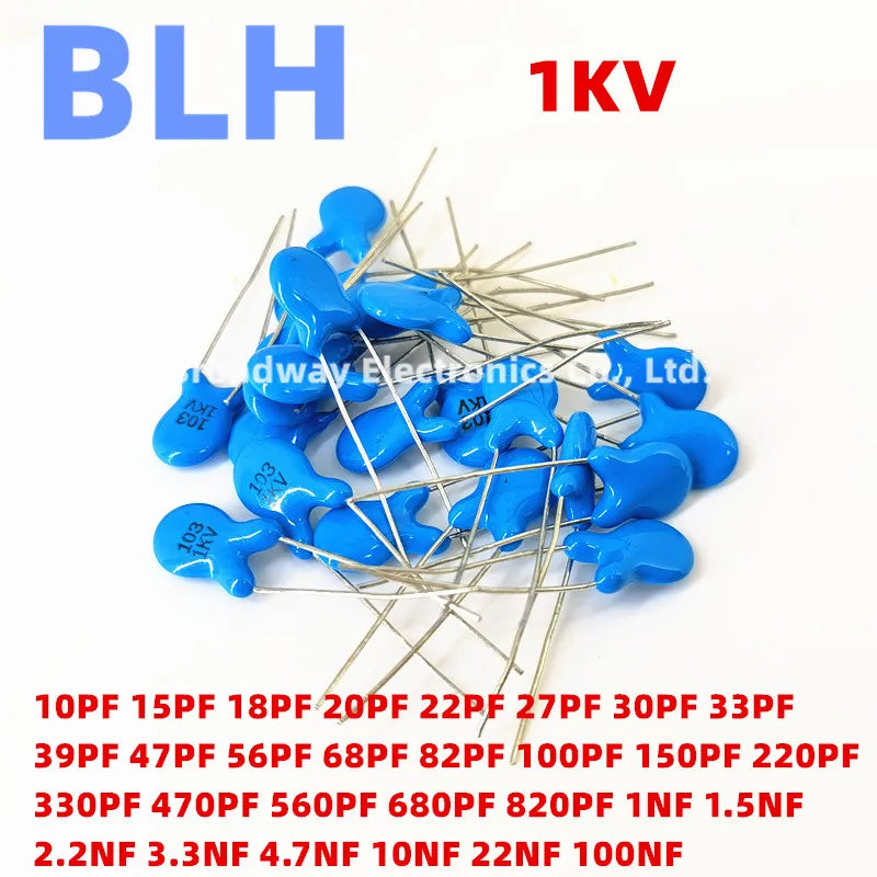 20PCS High pressure ceramics capacitors 1KV 1000V 150PF 151 220PF  221 330PF 331 470PF 471 560PF 561 680PF 681 820PF 821 1NF 102