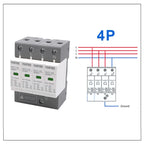 AC SPD Surge Protection 2P  4P 10〜20KA  20〜40KA 30KA〜60KA House Lightning Protector  Low-Voltage Arrester Device Laser Printing