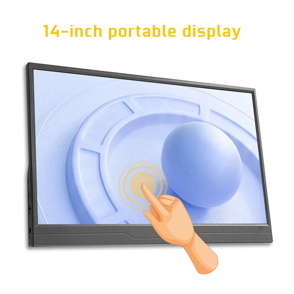 JLT 14-inch LCD Portable Monitor 1920*1080 65%SRGB IPS Extended Display with Bracket For PC Laptop Switch Type-C hdmi-Compatible