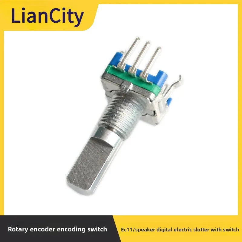 10pcs EC11 Rotary Encoder Code Switch Digital Potentiometer with Switch 5-Pin Long Handle 20mm