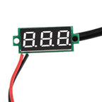 DC4-28V 0.28-inch Mini Two-Line Digital Thermometer Tester LED Display DS18B20 Waterproof Metal Probe -50 ℃~125 ℃