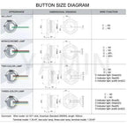 19/22/25/30mm Bi/Tri Color Ultra Short Metal Push Button Switch With Wire 3-6V 12-24V 220V LED Light Momentary Reset Waterproof