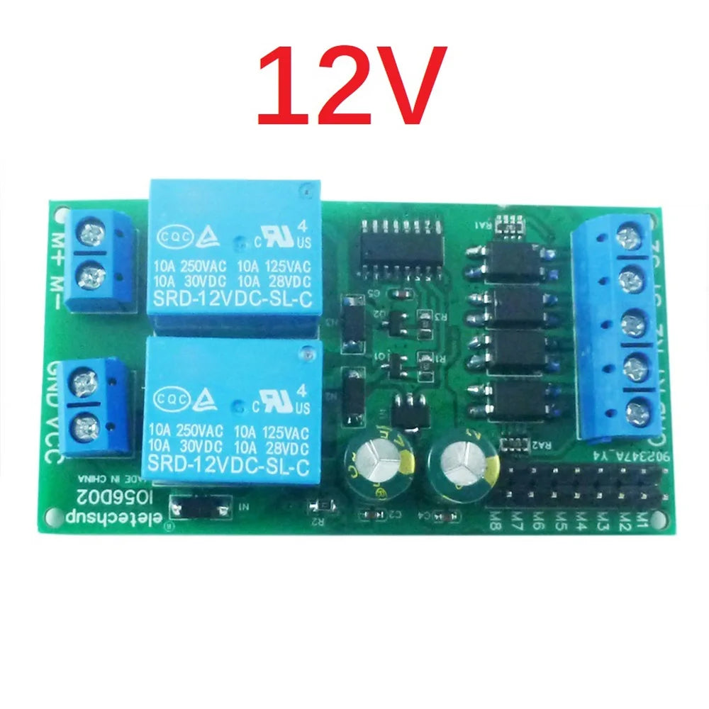 IO53A02 5-24V IO56D02 DC12V 24V Cycle Delay Relay Adjustable Time Control Switch Motor Forward Reverse Controller Time Relay
