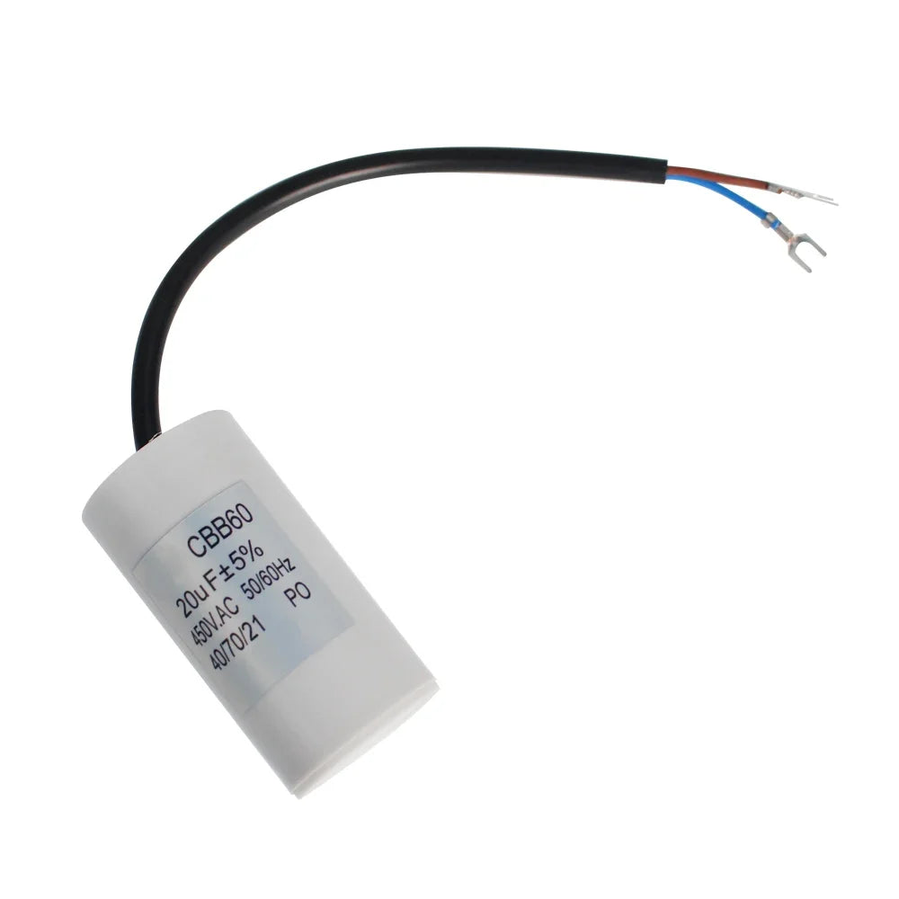 1pc CBB60 Motor Run Capacitors 450VAC Starting Capacitor 5% for Washing Machine 450V 3UF 4UF 5UF 6UF 8UF 10UF 12UF 15UF 18UF 20U