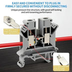 20/50/100Pcs PTTB2.5 Push - in Double Level Din Rail Terminal Block 2 Layer 2.5mm² Plug Electrical Wire Connector Block PT2.5