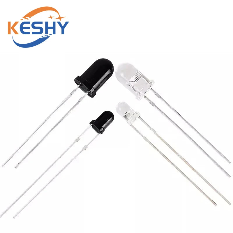 10Pairs F3 3mm F5 5mm 940nm LEDs Infrared Emitter and IR Transmitter Receiver Diode Diodes 301A Infrared to tube For Arduino