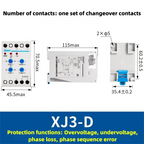 CHINT XJ3-G XJ3-D AC380V motor water pump phase failure and phase sequence protection Relay