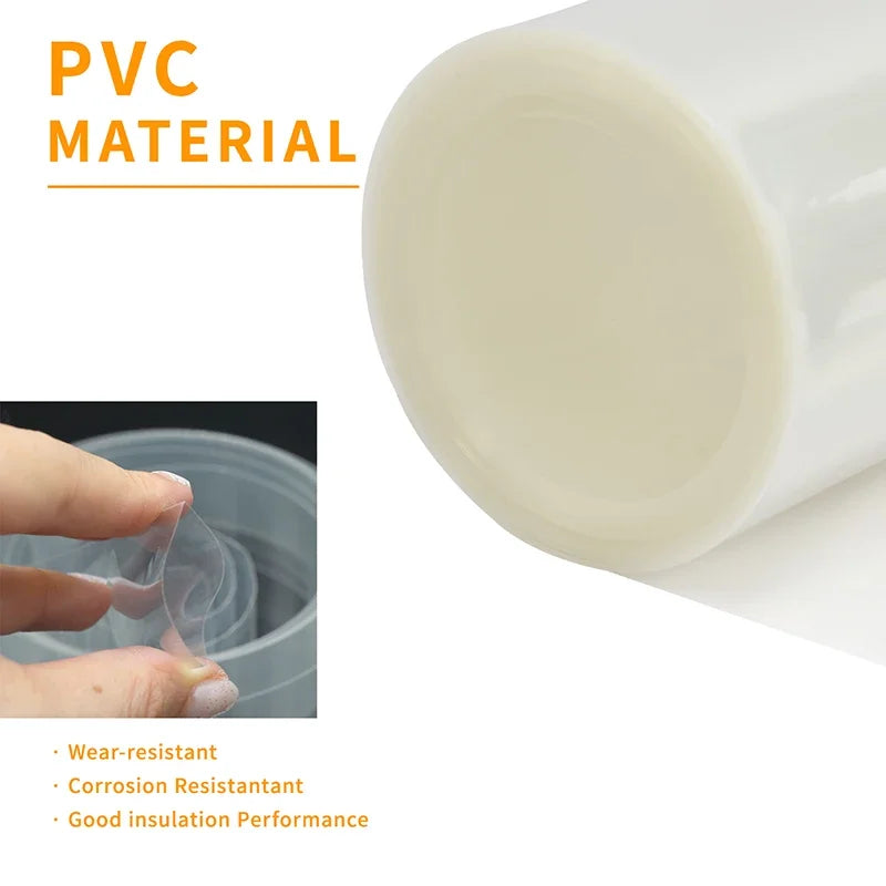 PVC Clear Heat Shrink Tube Width 160mm ~ 500mm Lithium Case Wrap Cable Sleeve 18650 Lipo Battery Pack Protection Insulated Film