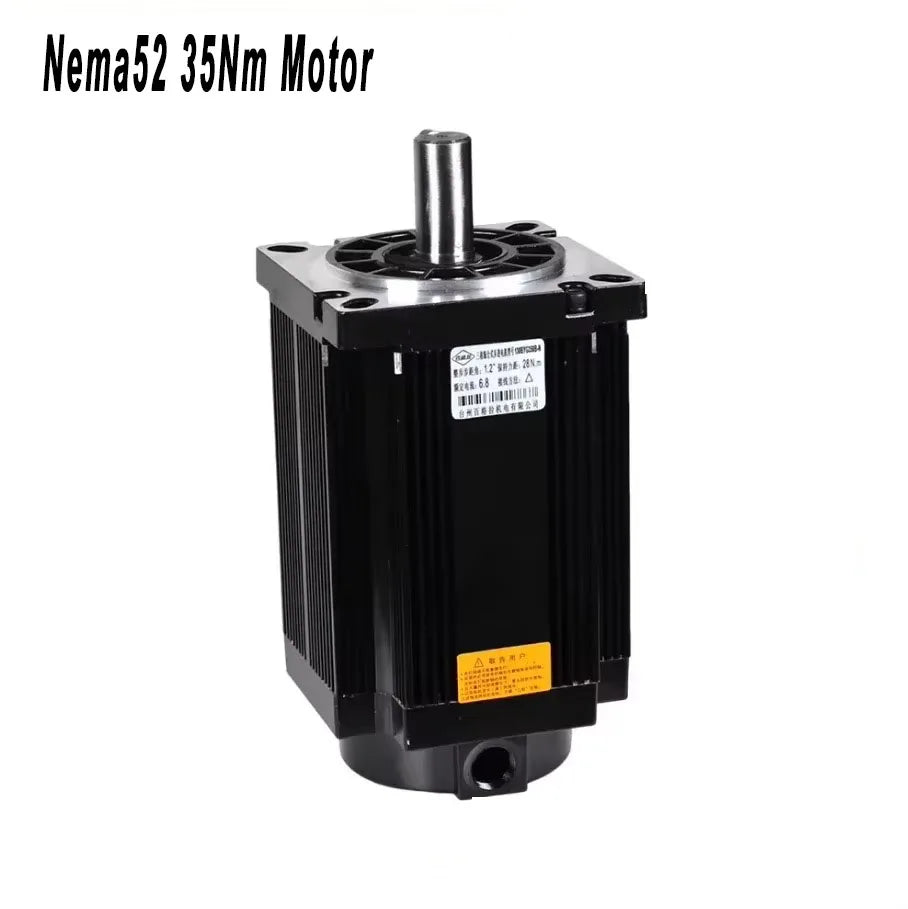 Nema34/42/52 Stepper Motor Kit 4.5-50Nm | 3-Phase Motor 14/19mm Shaft | EC3522/EC3822 Driver for CNC/Robotics (80-240V)