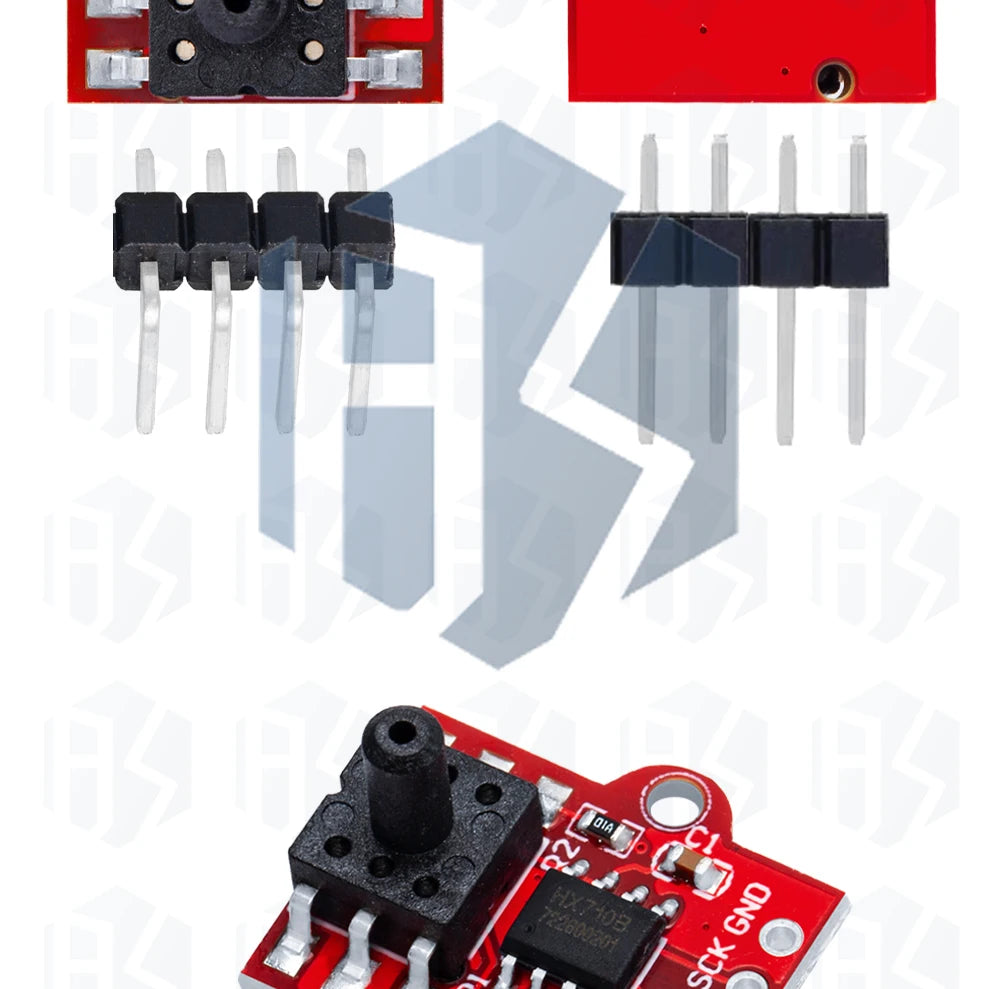 DC 3.3V/5V 0-40KPa Pressure Sensor Module with 2.5mm Soft Tube - Digital Liquid Water Level Controller Board for Arduino