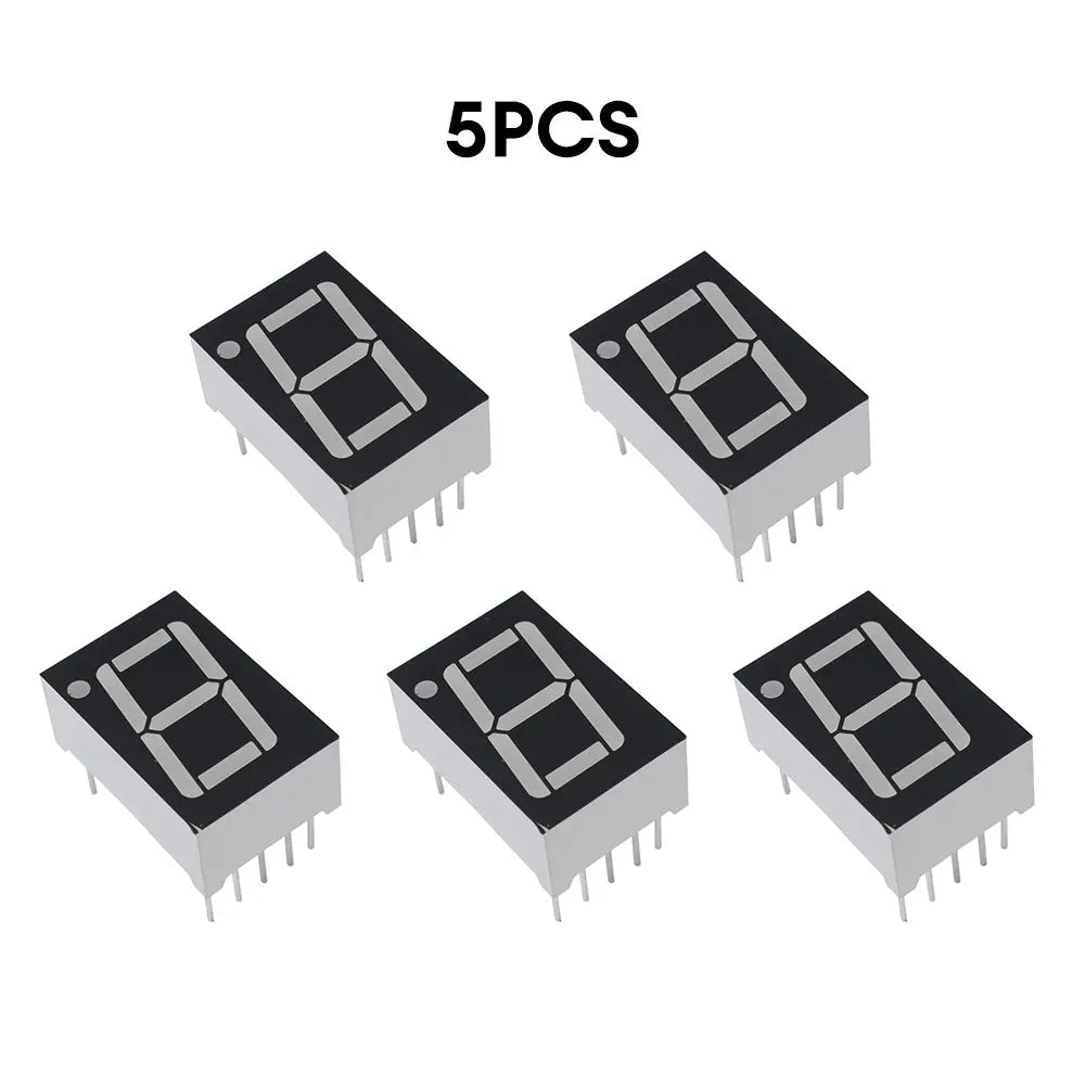 5/10PCS 0.56inches 7 Segment 1 Digital LED Display Super Red Green Common Cathode