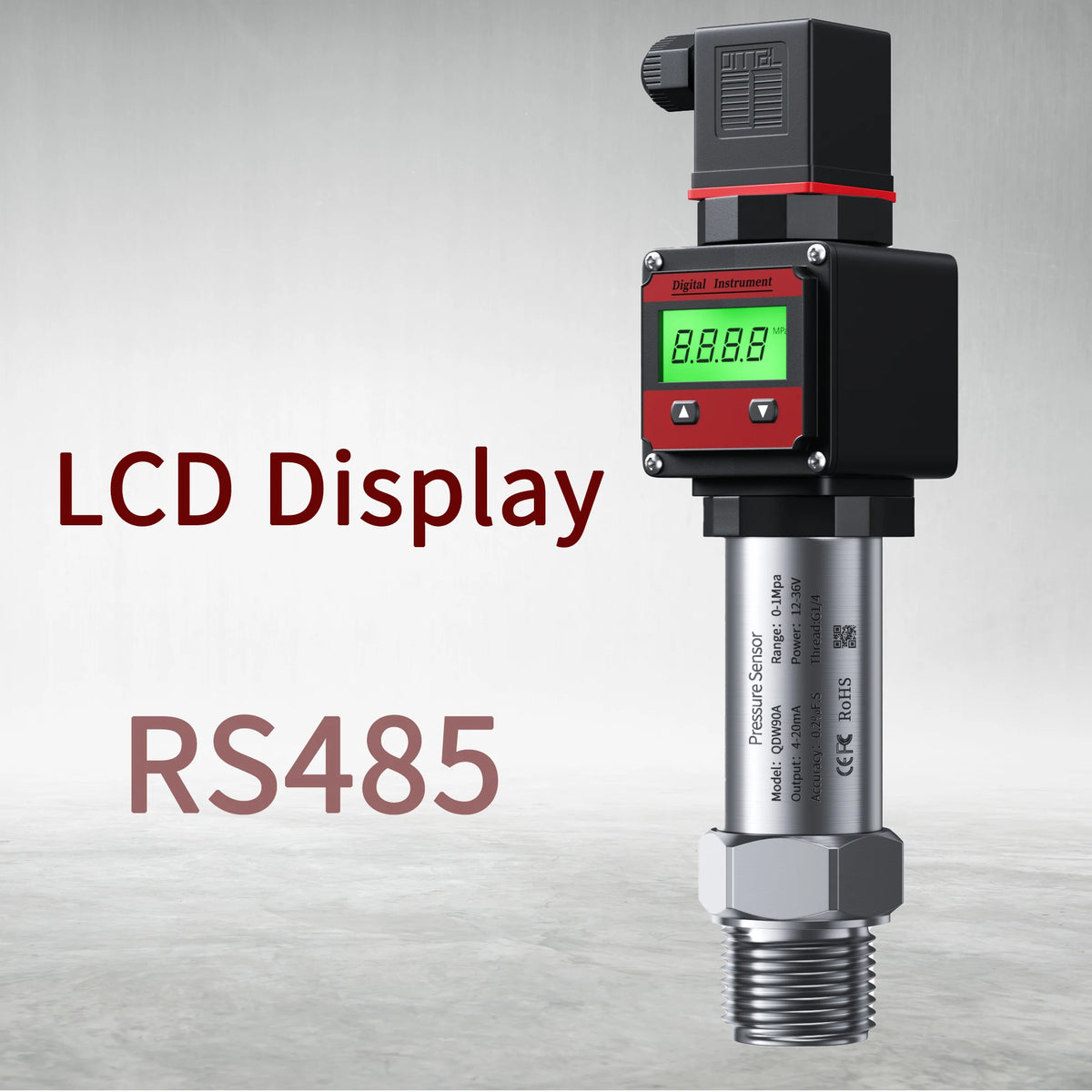 Digital Pressure Transducer RS485 0-10V 4-20mA Digital Pressure Transmitter 0-4bar 0-100bar M20*1.5 Pressure Sensor Transmitter