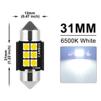 2-20 PCS C10W C5W LED Bulb CANBUS Festoon 31/36/39/41mm 12V 24V 3030-6SMD 6500K White Car Interior Dome License Plate Lights