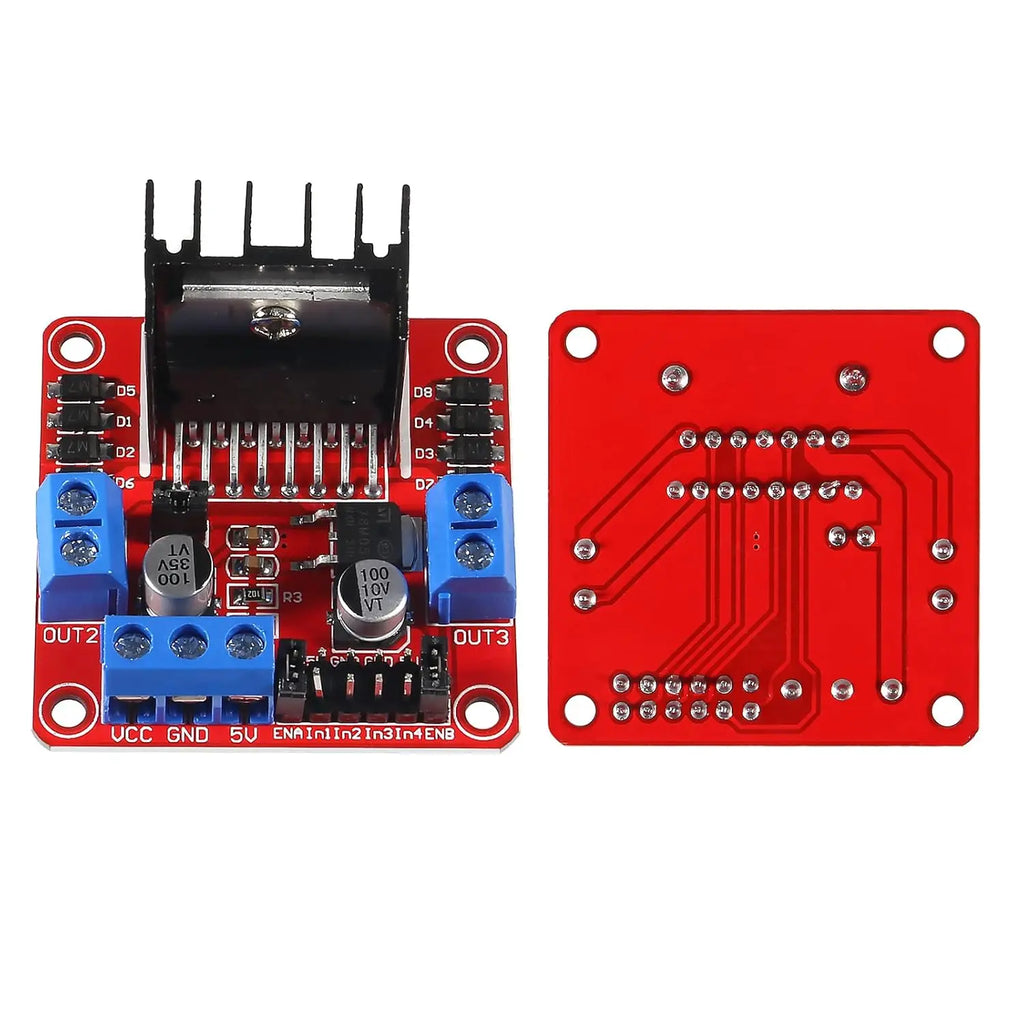 DC Gearbox Motor TT Motor 200RPM Tire Wheel DC 3-6V 1:48 Male Connector with 1Pc L298N Motor Drive Controller Board for Arduino