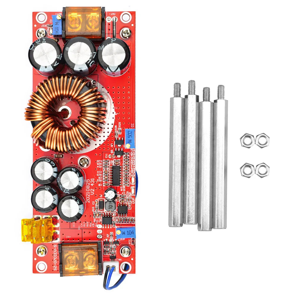 1200/1500/1800W 20/30/40A DC-DC Boost Converter Step Up Power Supply Module 10-60V to 12-90V Adjustable Voltage Charger