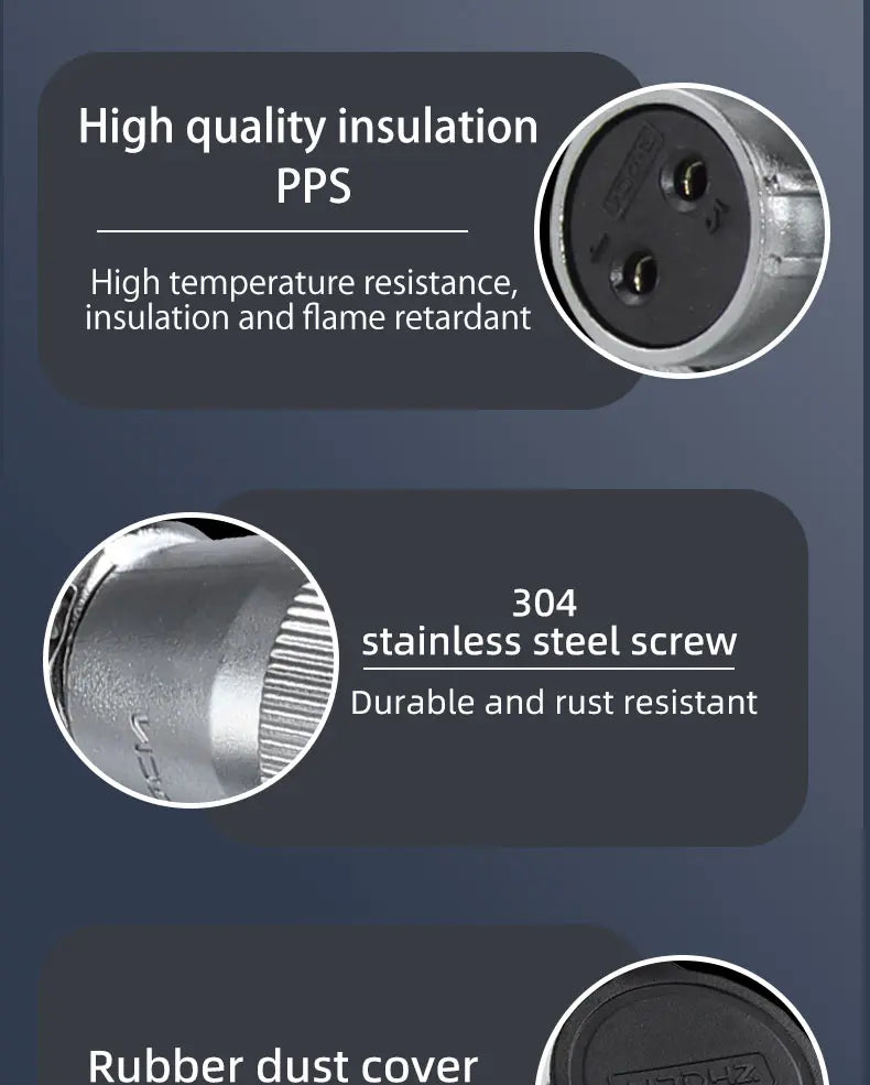 ZHQCN WS20 Connector 2 3 4 5 7 9 Pin Aviation Plug Socket Circular TQ ZQ Panel Mount Industrial Power Cable 500V 10A