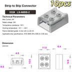 10Pcs Screw Fixing Solder-Free LED Strip Connector 2 Pin Quick Wire Connector For 8mm/10MM LED Light Strip Terminal Adapter